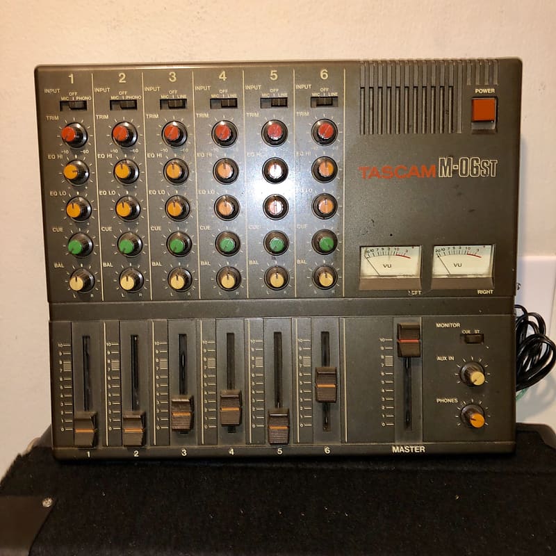 Tascam M-06ST with power cable! 80s 6 channel all stereo mixer very rare!  M06 m06st!