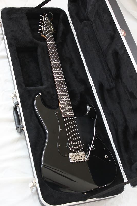 1985 Squier By Fender Japan ST-331 Stratocaster Boxer Series Single  Humbucker Delonge Style - Black