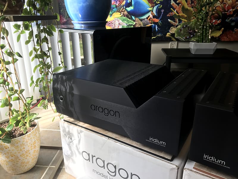 Aragon Iridium Mono-Block Reference Amplifiers 1 Pair In Black New Open-Box! 2022 image 1