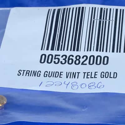 Fender Vintage Series Telecaster Stratocaster Gold Plated Round String Guide, 0053682000 image 2