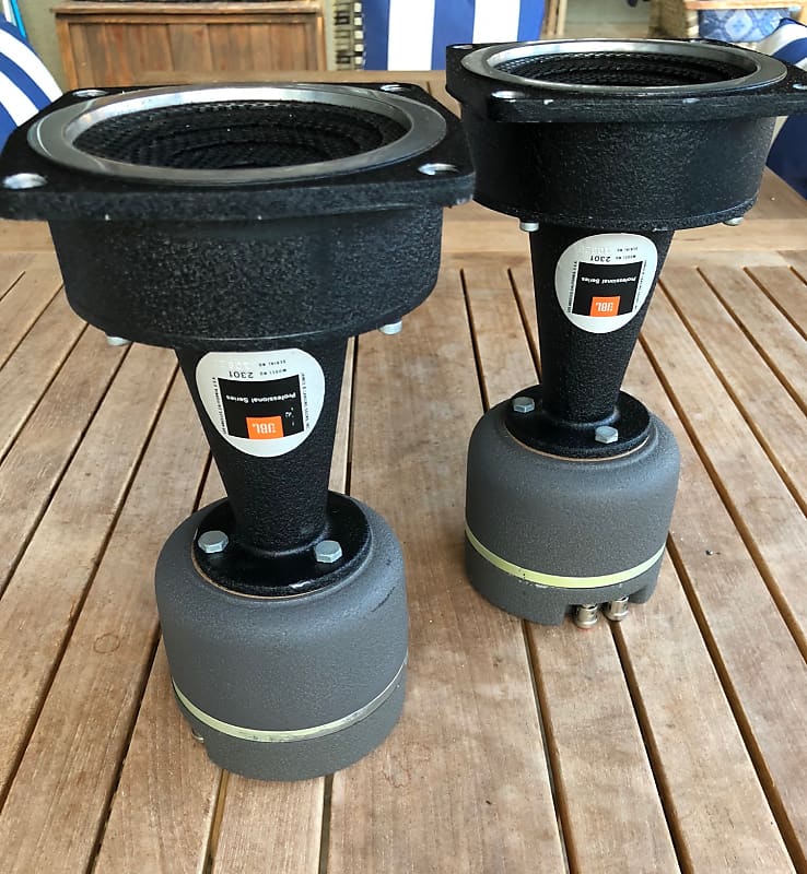 JBL 2461 High-Comp Drivers with JBL 2301 Potato Masher Horns JBL 2461 High-Comp Drivers with JBL 2301 Potato Masher Horns