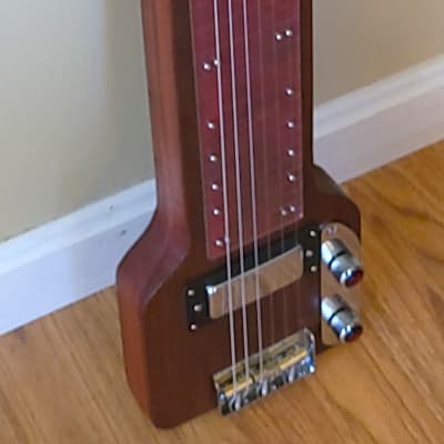 Custom Lap Steel Guitar - Mahogany Serial #218 - Red Fingerboard  2023 image 6