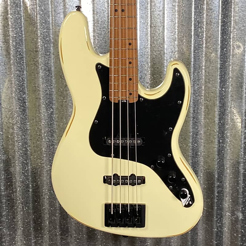 Schecter J-4 Nikki Sixx 4 String Jazz Bass Worn Ivory #0828 | Reverb