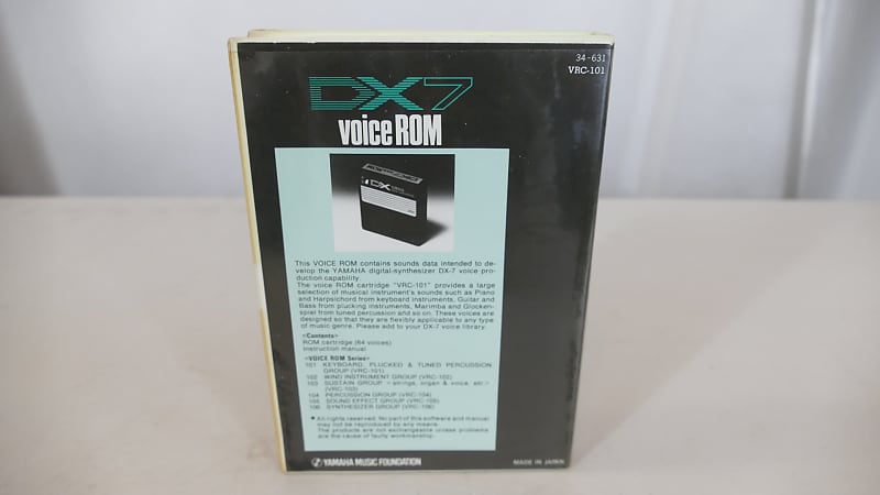 Yamaha DX7 - VRC-101 Sound Cartridge - Keyboard - Plucked- Tuned