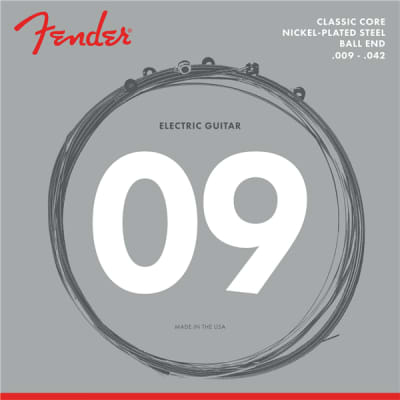 Fender Classic Core Electric Guitar Strings, 255L, Nickel-Plated Steel .009-.042 image 1
