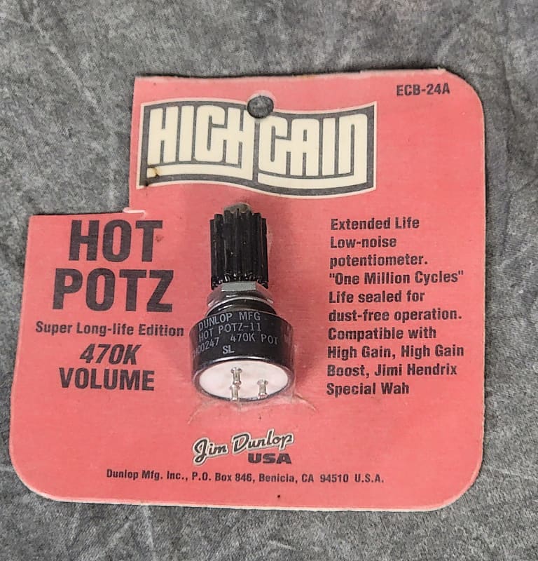 NEW Dunlop Hot Potz 470K UPGRADE POT FOR WAH OR VOL PEDAL! Reverb