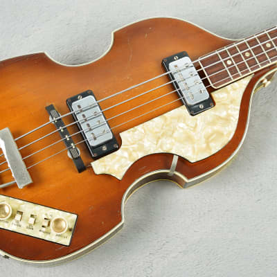 1966 Hofner Violin Bass Sunburst + OHSC image 2