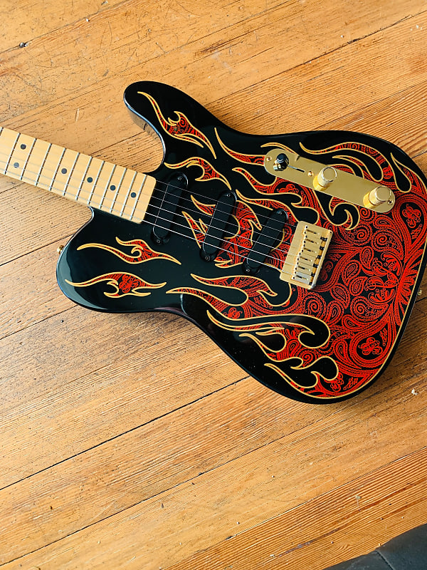 Fender James Burton Artist Series Signature Telecaster Red Paisley Flames image 1