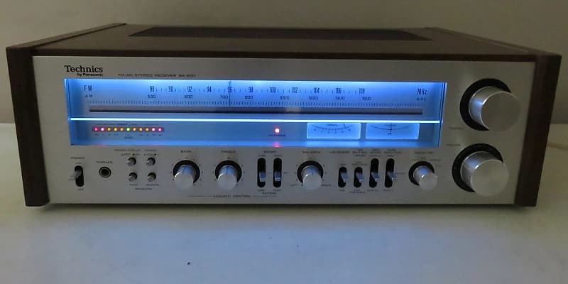 TECHNICS SA-500 RECEIVER WORKS PERFECT SERVICED FULLY RECAPPED + LED&#039;s  			