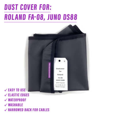 DUST COVER for ROLAND FA-08, JUNO DS88 - Waterproof, easy to use, elastic edges