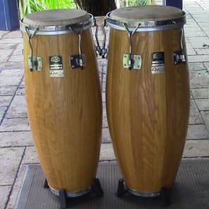 Gon Bops Vintage Oak 9.75 Quinto & 10.75 Conga w/ New + Original