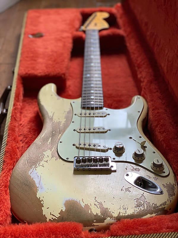 Fender Custom Shop NAMM Limited Big Head '60s Reissue Stratocaster Vintage White Super Heavy Relic image 1