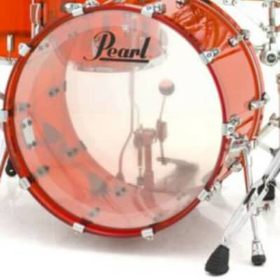 Pearl Crystal Beat Ruby Red 22x16" Acrylic Bass Kick Drum | NEW | Authorized Dealer image 1