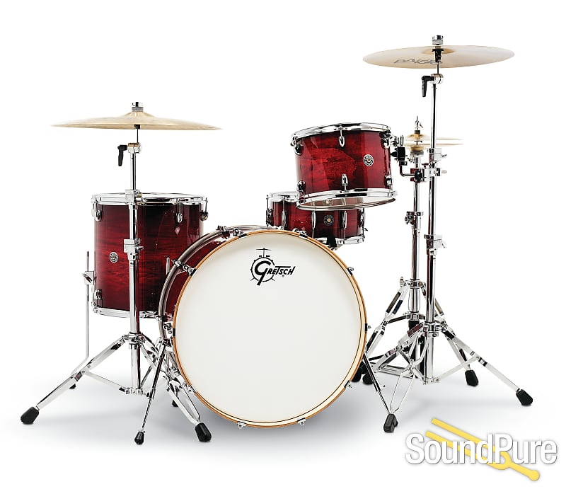 Gretsch 4pc Catalina Club Rock Drum Set-Gloss Crimson Burst image 1