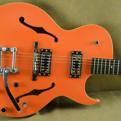 The Loar LT-306T Electric Guitar Custom Orange Finish image 2