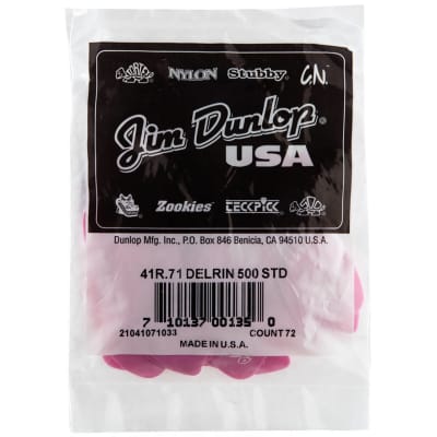Dunlop 41R.71 Pink Delrin Standard .71mm Guitar Picks, 72 Pack image 4
