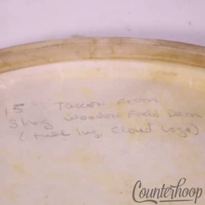 *Slingerland Snare/Tom 15"Calf Skin Drum Batter/Resonant Head Vintage 30s Cloud* image 5