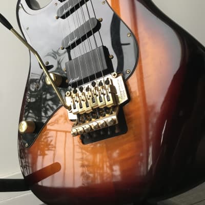 1993 Aria Pro II Strat Sunburst Maple top left handed image 10
