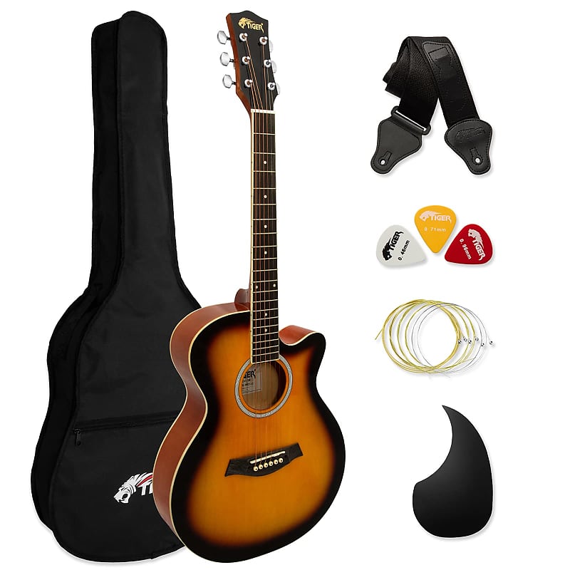 TIGER ACG1SB Small Body Acoustic Guitar for Beginners Reverb