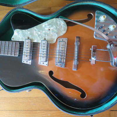 PROJECT vintage japan 1960's Decca electric archtop guitar jazz hollow-body teisco del ray greco image 4