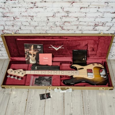 Fender - B2 Vintage Custom '57 P Bass® - Bass Guitar - Time Capsule Package - Maple Neck - Wide-Fade 2-Color Sunburst - w/ Hardshell Case - x4357 image 10