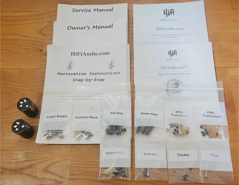 Sansui AU-D5 restoration kit filter capacitor repair rebuild fix  			