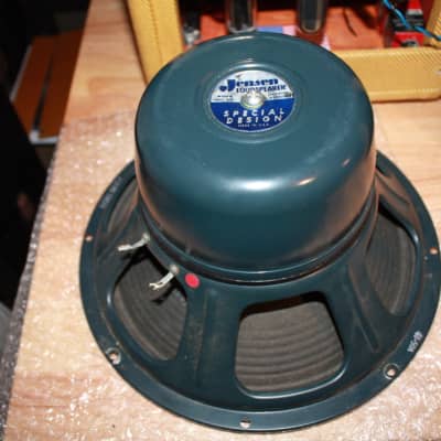 1958 Jensen P12PS Speaker, Bell Cover+Sticker, 8 Ohms, Orig. Cone, Looks & Sounds Great image 1