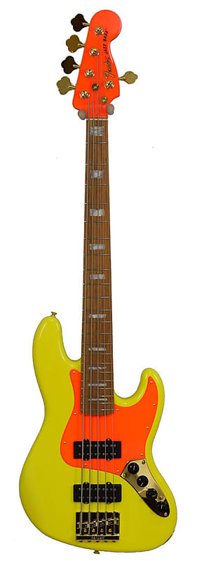 Fender Jazz Bass Mononeon V Neon Yellow RMN Bild 1