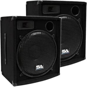 Seismic Audio SA-15.2 Passive 1x15" 300w Speakers (Pair)