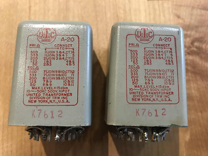 UTC A20 Line Transformers PAIR