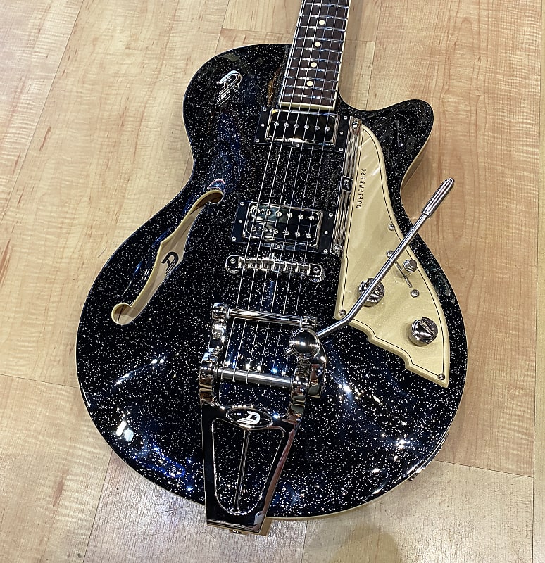 Duesenberg Starplayer TV Semi-Hollow Electric Guitar - Black Sparkle image 1