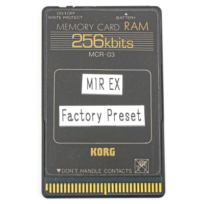 Korg MCR-03 Memory Card 256kbits 256 Kbits RAM with Plastic Case