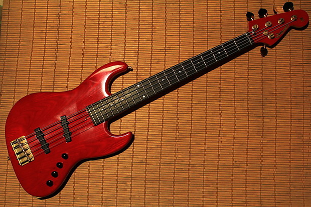 MOON JJ-5 Ash Jazz Bass PGM Transparent Red