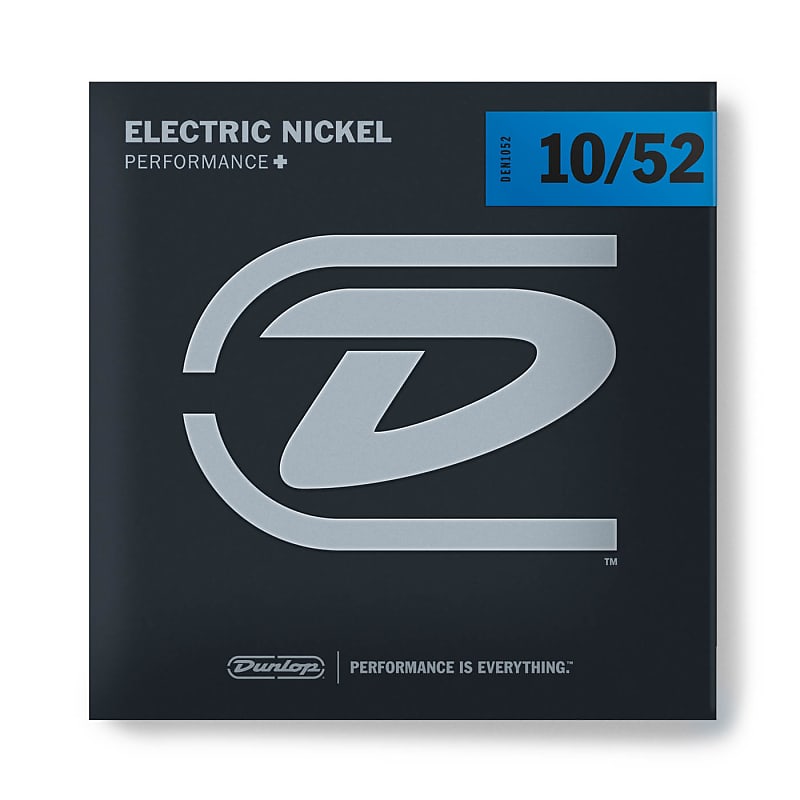 Dunlop DEN1052 Nickel-Plated Steel 10s Light Top/Heavy Bottom .010-.052 Electric Guitar Strings (6 S image 1