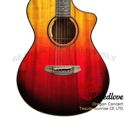 Breedlove Oregon Concert Tequila Sunrise CE LTD 2023 all solid Sitka Spruce & Myrtlewood guitar image 1