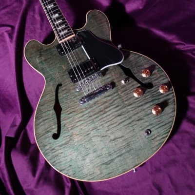 Gibson ES335 Figured 2015 - Ocean Turquoise Green image 2