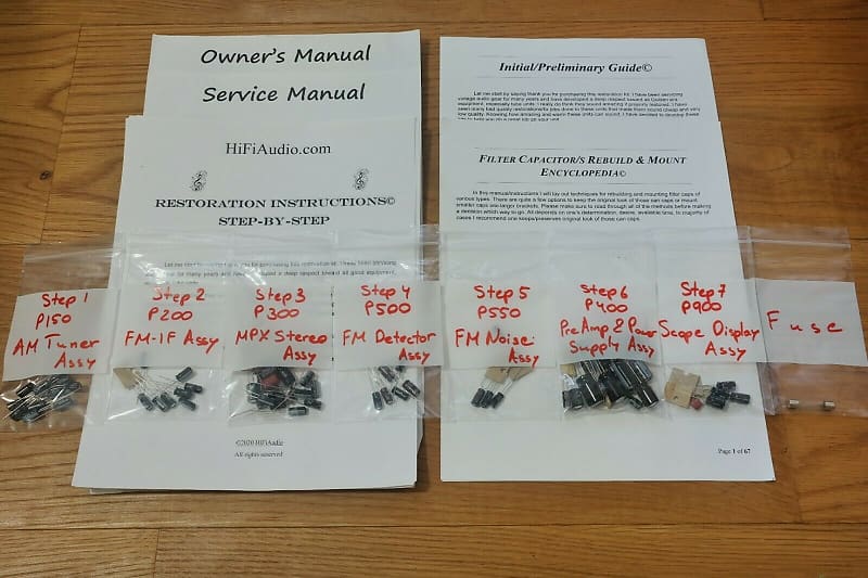 Marantz ST300 restoration kit filter capacitor repair rebuild fix  			