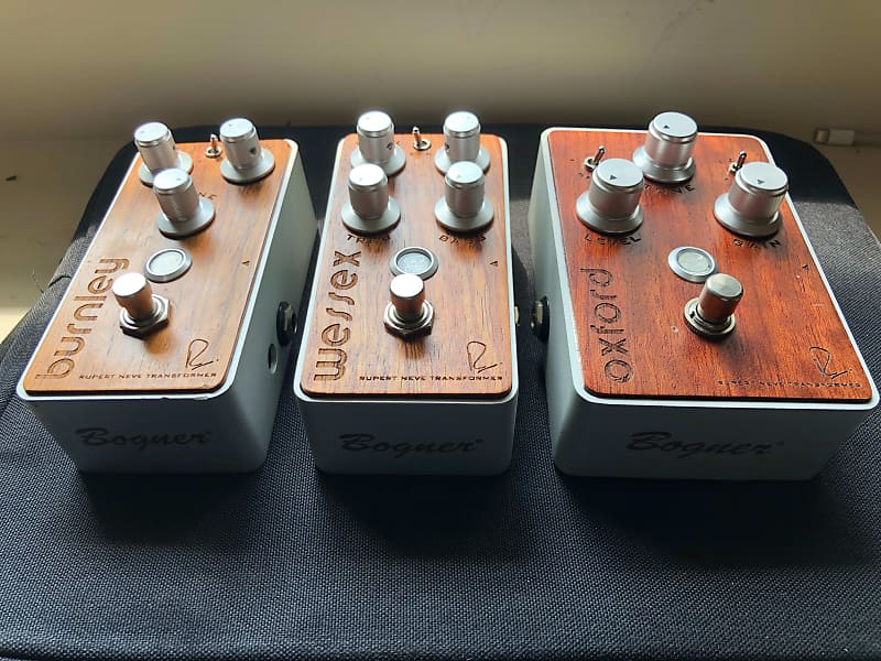 RARE Bogner Rupert Neve Transformer Wood Top Bubinga Pedal SET | Burnley  Distortion, Wessex Overdrive, and Oxford Fuzz