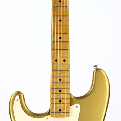 One-Of-A-Kind! 1991 Fender Custom Shop MASTERBUILT JW Black 1950's Stratocaster Reissue Electric Guitar | Aztec Gold, Lefty Strung Righty! j w image 9