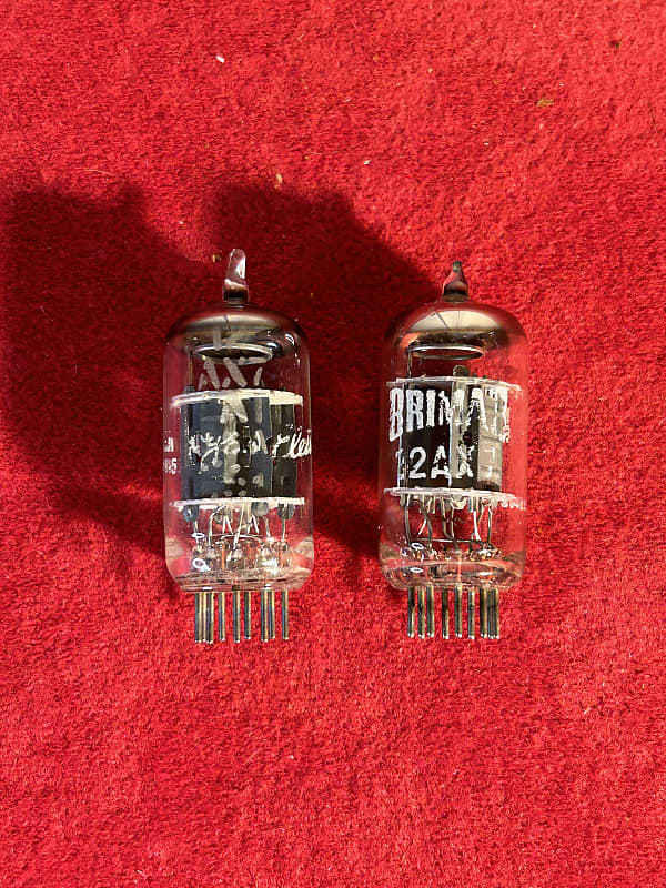 Brimar/GE 12AX7 Mismatched Pair PreAmp Tubes Reverb