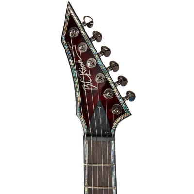BC Rich Guitars Mockingbird Extreme Exotic Electric Guitar with EverTune, Case, Strap, and Stand, Black Cherry Quilt image 4