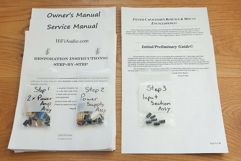 McIntosh MC7300 restoration kit filter capacitor repair rebuild fix  			