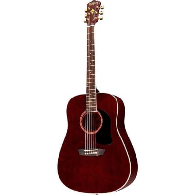 Washburn WD100DLTWRK Wine Red 6 string Dreadnought Mahogany Acoustic Guitar for sale