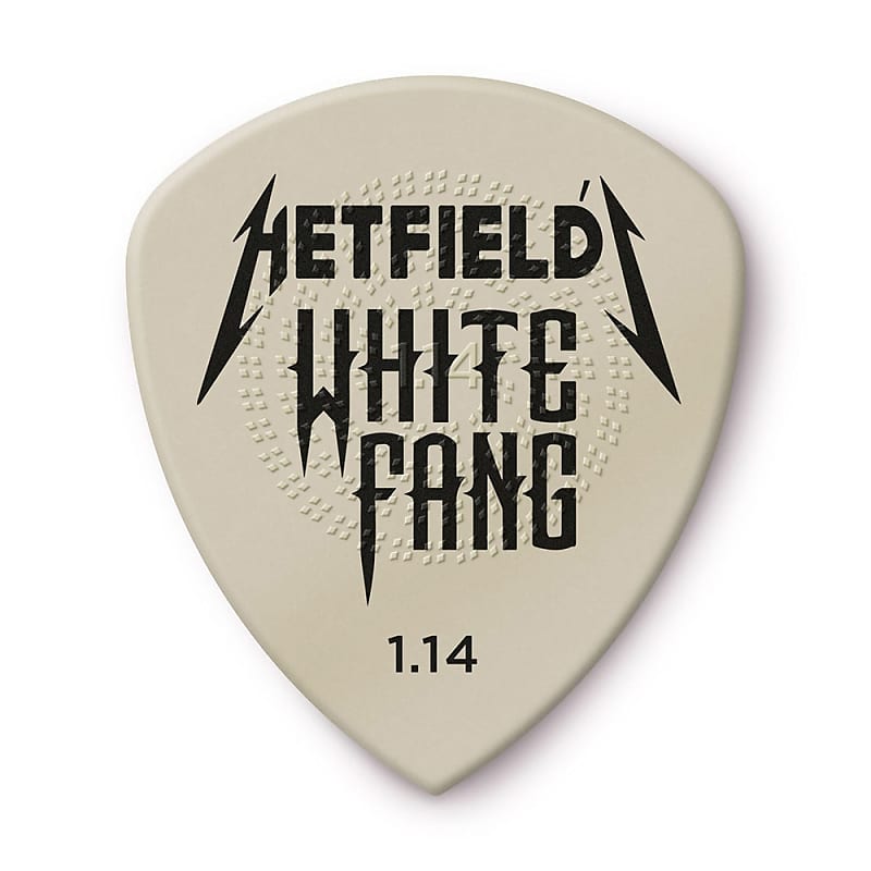 Dunlop PH122P114 James Hetfield White Fang Custom Flow 1.14mm Guitar Picks (6-Pack) image 1
