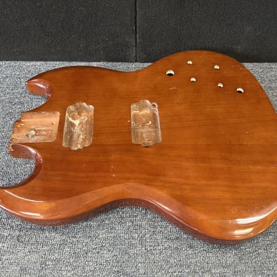 Unbranded SG style electric guitar body - brown gloss. Project. #2 image 5