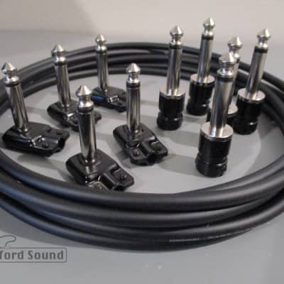 Patch Cable Parts Kit, Right-Straight, Black – Mogami & SquarePlug SP500BK-SPS5BK