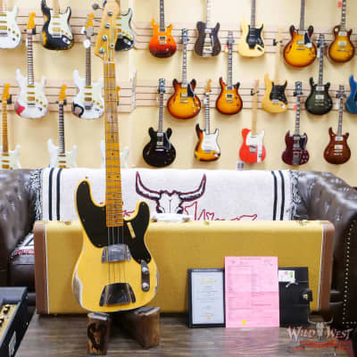 Fender Custom Shop Limited Edition 1951 Precision Bass P-Bass Heavy Relic Nocaster Blonde image 6