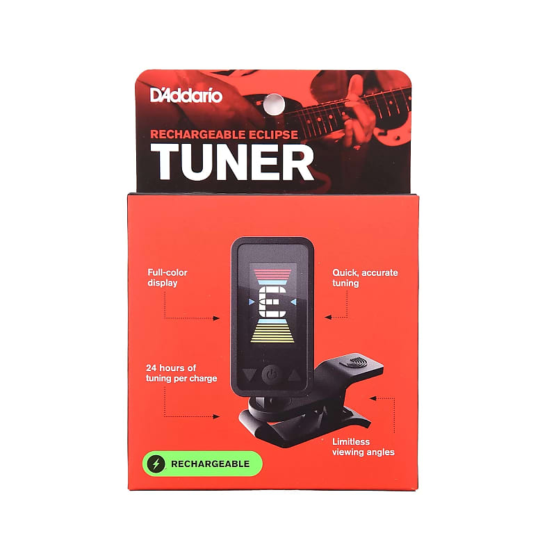 D'Addario PWCT27 Eclipse Rechargeable Headstock Tuner Reverb