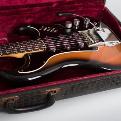 Burns  Jazz Split Sound Solid Body Electric Guitar (1965), ser. #9714, original black hard shell case. image 12