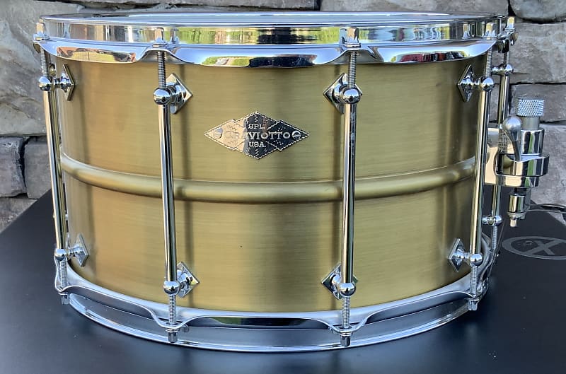 Craviotto AK brass SPL 8x14 snare drum from Johnny's personal